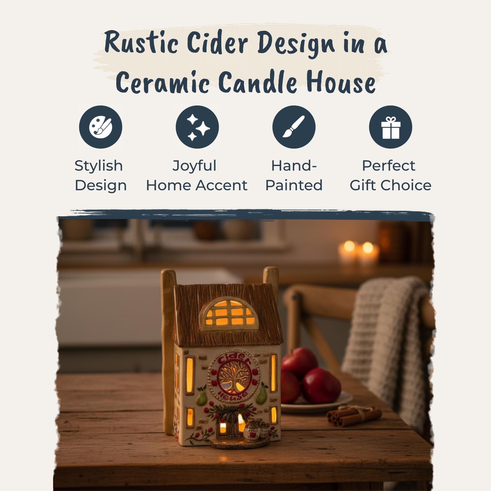 Amazon.com: Blue Sky Clayworks The Old Cider Candle House, Ceramic